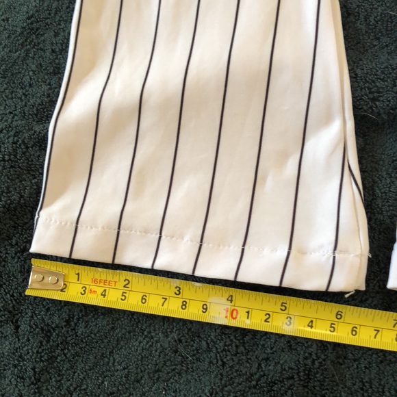 Cosplay vertical thin black stripe/white closed toe/hand top open stocking - Picture 4 of 6